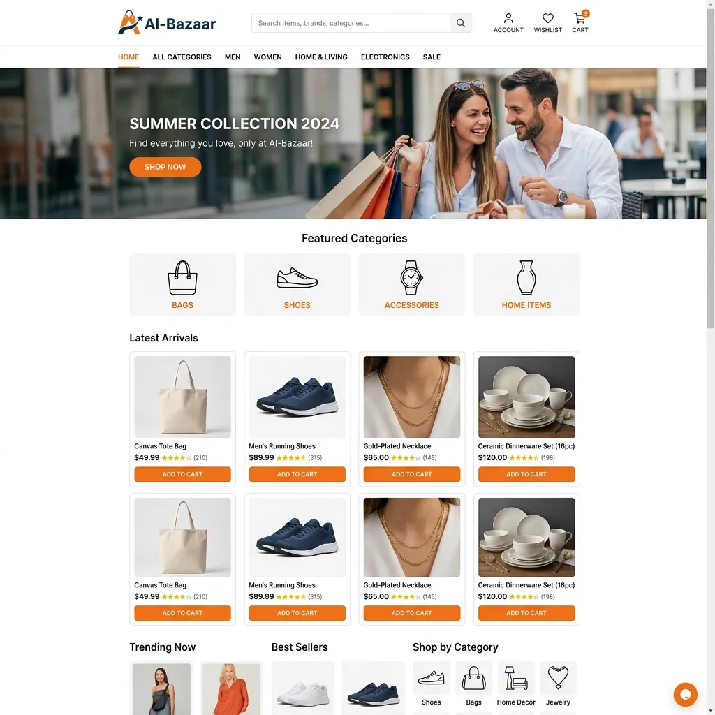 al-bazaar store project screenshot