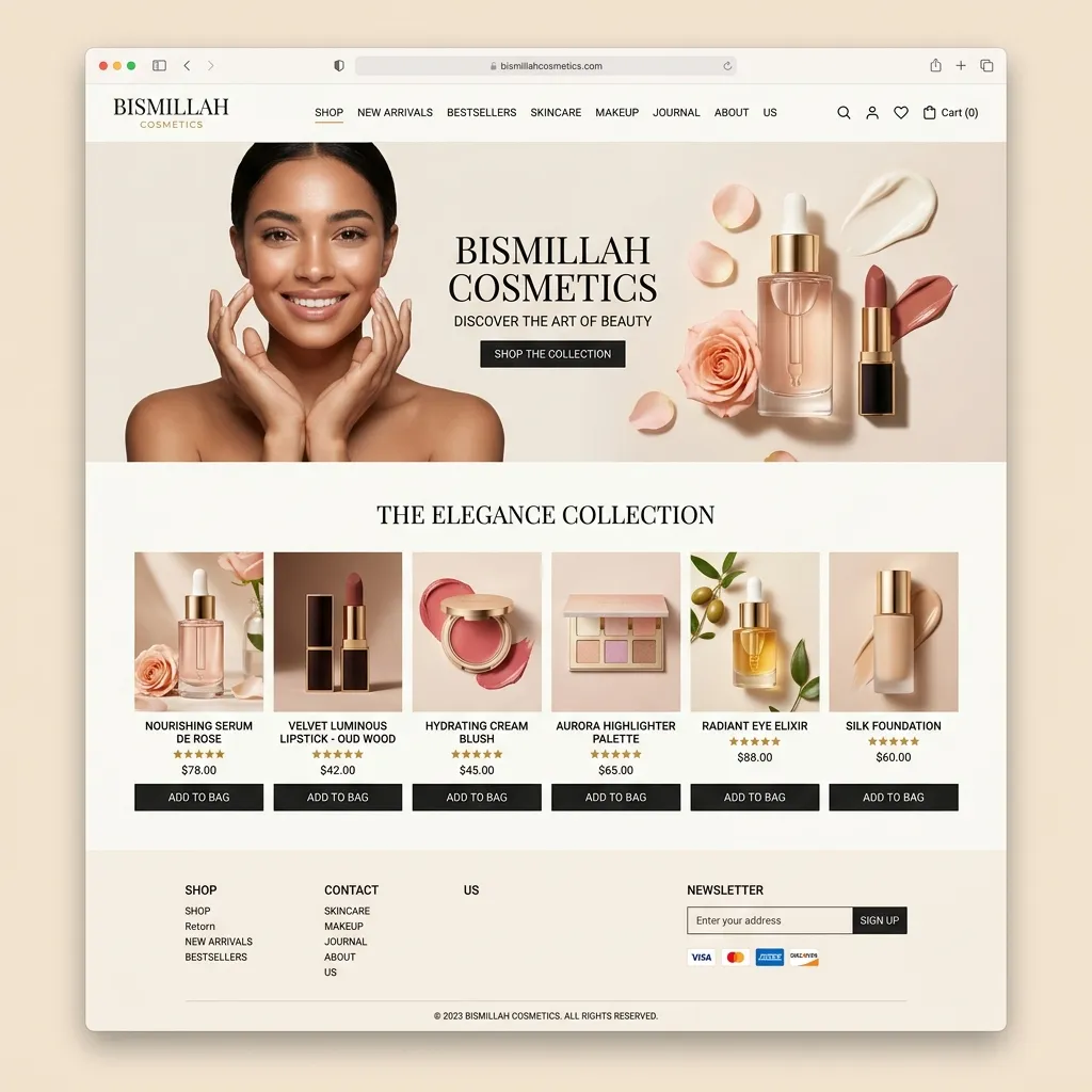 Bismillah Cosmetics project screenshot