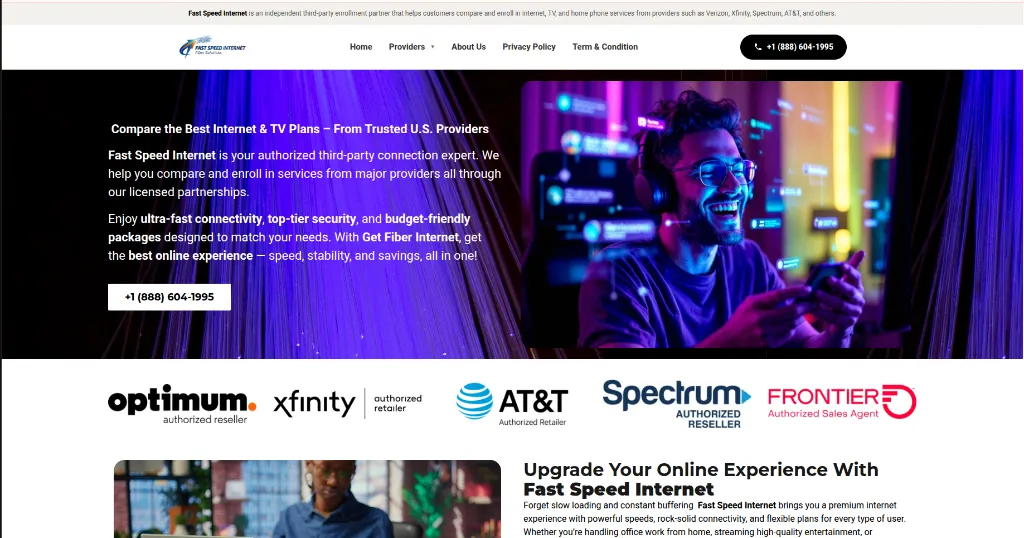 fastspeedinternet us project screenshot